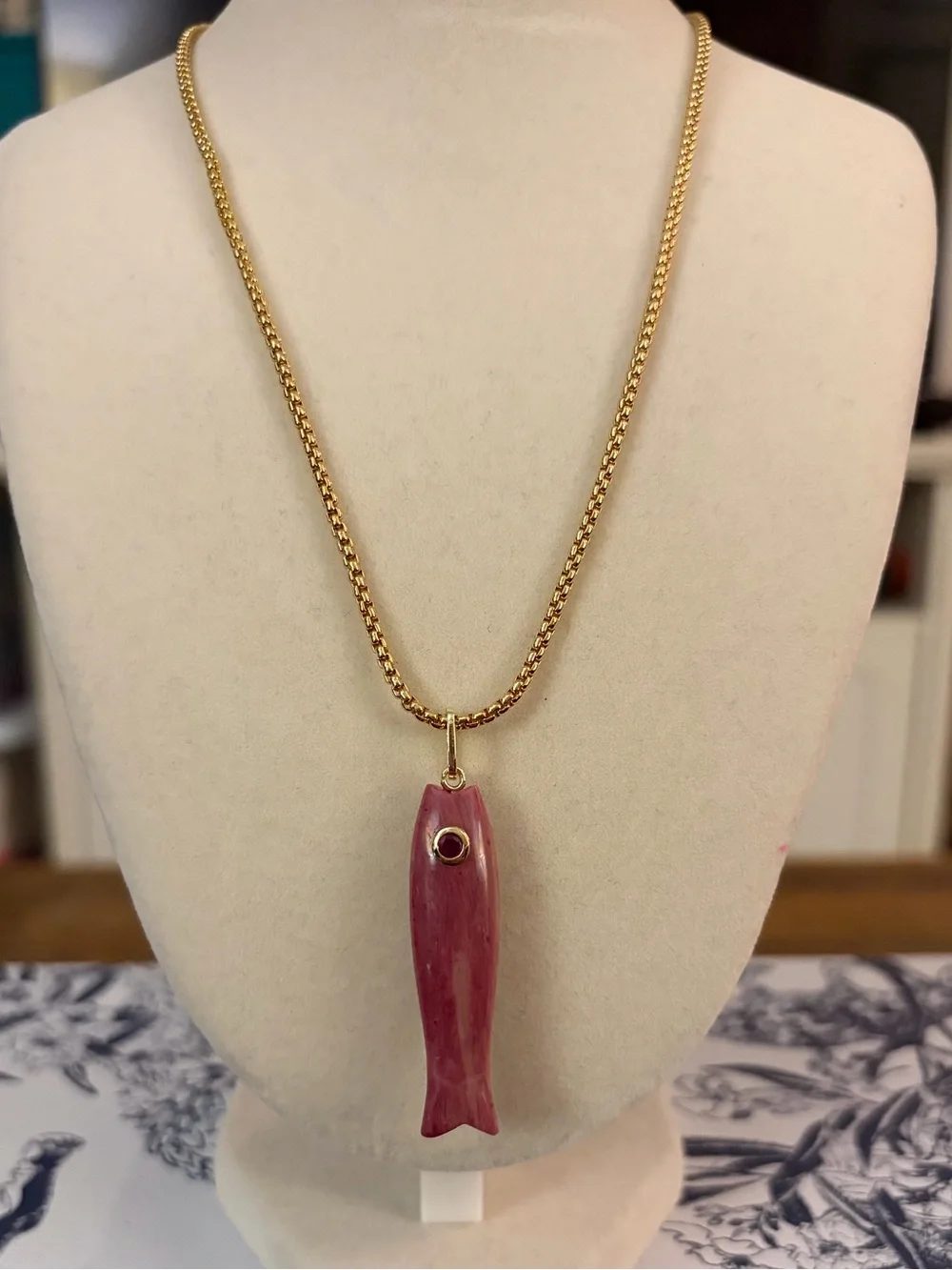 The Lucky Pink Fish Statement Necklace 🐟💗 Meet your new lucky charm.